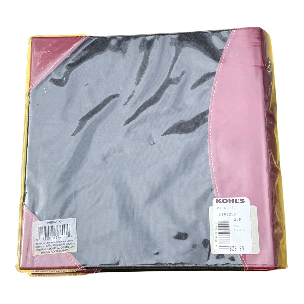 Photo Album Black Burgundy Faux Leather 300 Capacity 4x6 Acid Free - Picture 3 of 9